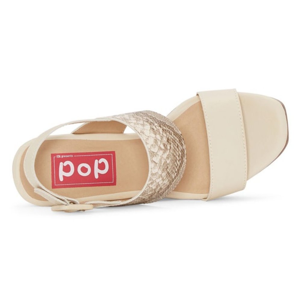 Pop Complete Wedge Sandals snake beige 9.5 vegan - Picture 4 of 8